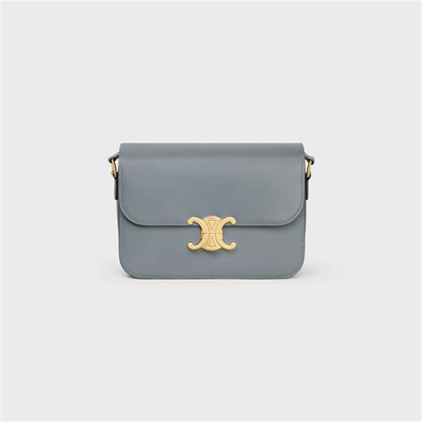 celine trio navy blue|CLASSIQUE TRIOMPHE BAG IN SHINY CALFSKIN .